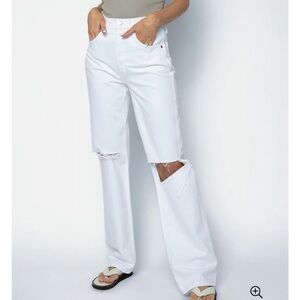 NWT Redone 90s High Rise Loose White Jeans